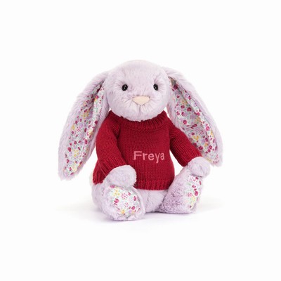 Jellycat Blossom Jasmine Bunny with Red Jumper UK | 07852VUTS